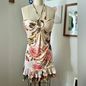 Vintage Roberto Cavalli halter. Unique snake decor. Stretchy fabric.